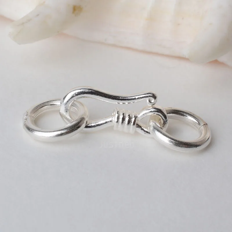 Lobster Clasp Silver - Sterling Silver S Hook & Eye
