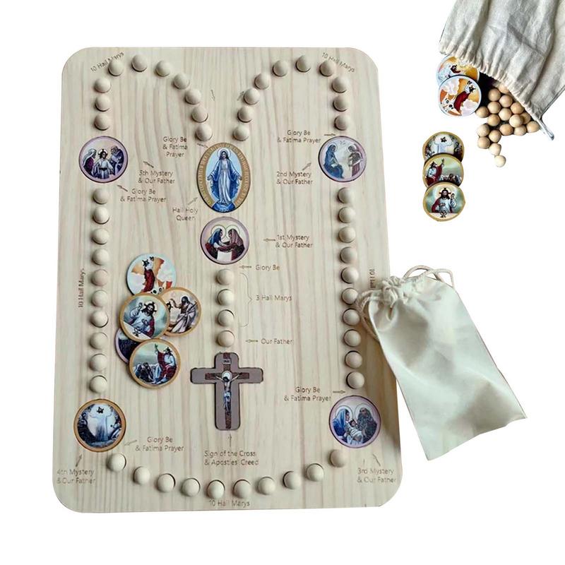 Wooden Rosary Beads Board With - Jewelry Making Board ulasan dan harga