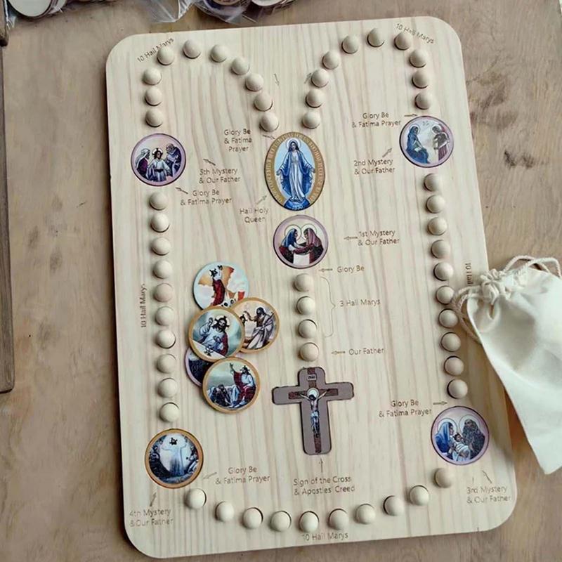Wooden Rosary Beads Board With - Jewelry Making Board ulasan dan harga