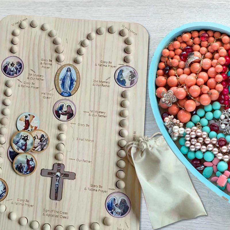Wooden Rosary Beads Board With - Jewelry Making Board ulasan dan harga