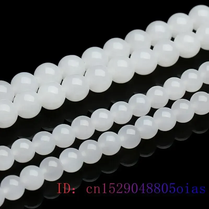 White Jade Beaded Necklace Bea - Jewelry Making Gemstones ulasan dan harga
