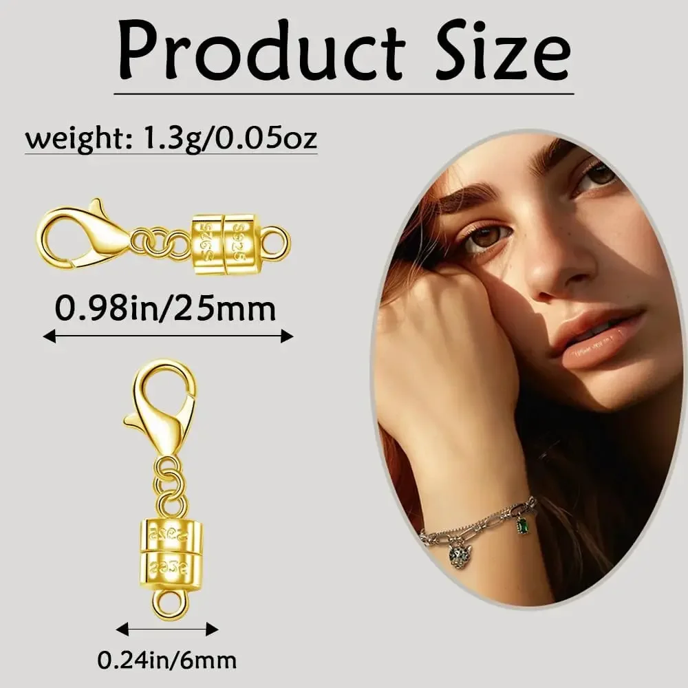 925 Silver Magnetic Necklace C - Lobster Clasp Silver ulasan dan harga