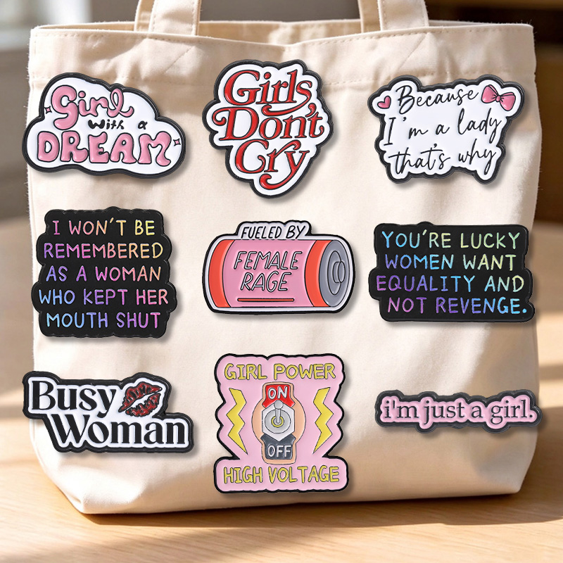 Women Power Enamel Pins Femini - Jewelry Making History ulasan dan harga