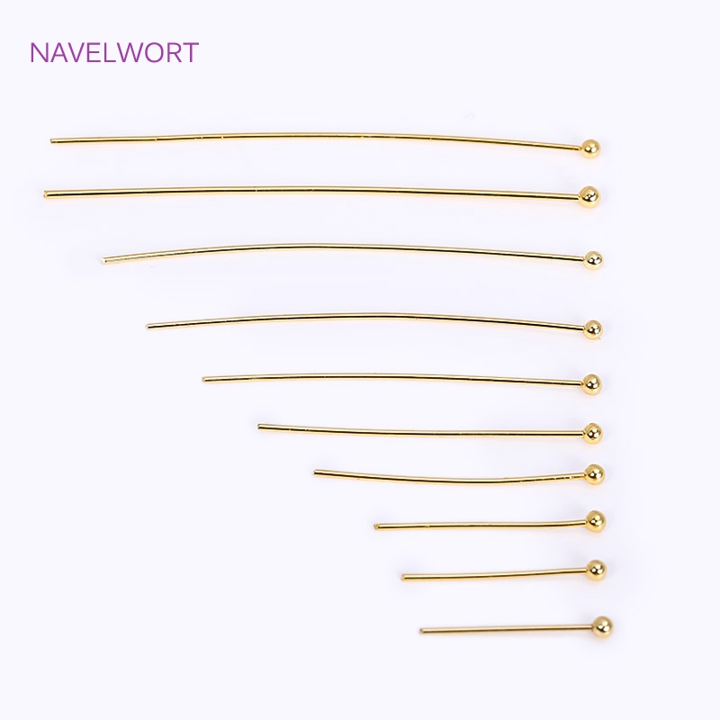50pcs/Lot 18K Gold Plated Pins - Jewelry Making Drill ulasan dan harga