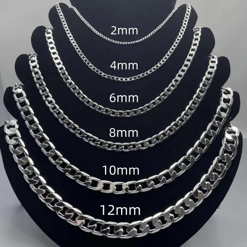 Men's 925 Sterling Silver Neck - Lobster Clasp Silver ulasan dan harga