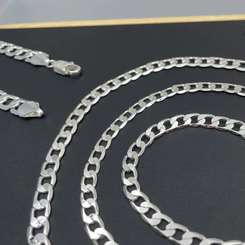 Men's 925 Sterling Silver Neck - Lobster Clasp Silver ulasan dan harga