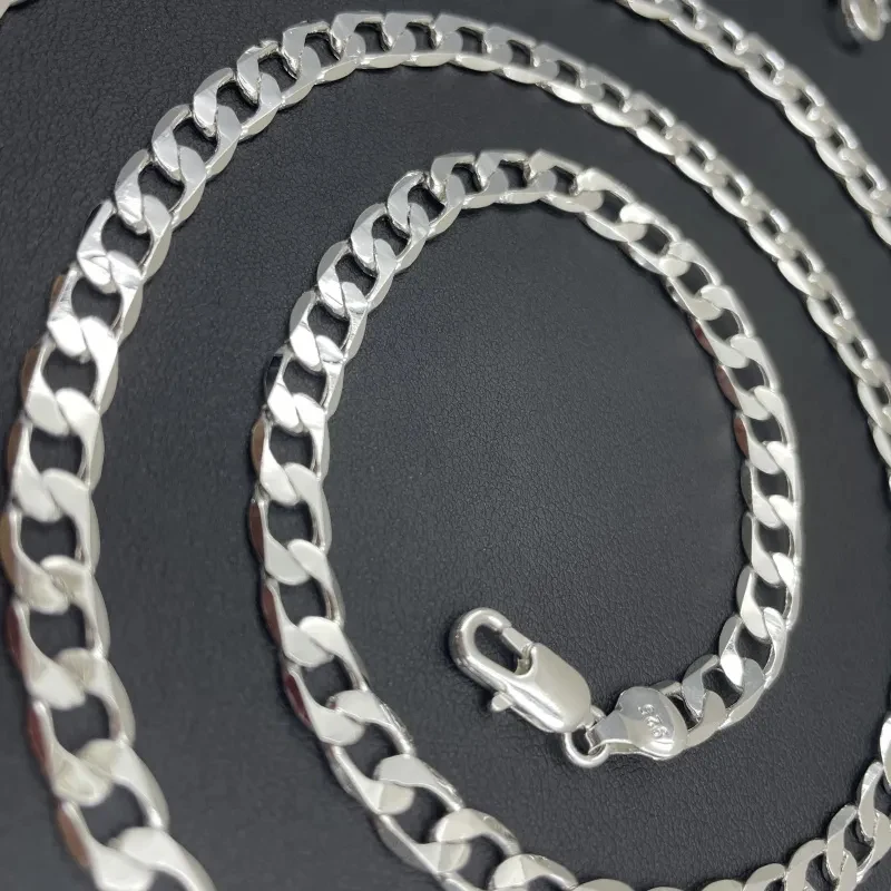 Men's 925 Sterling Silver Neck - Lobster Clasp Silver ulasan dan harga