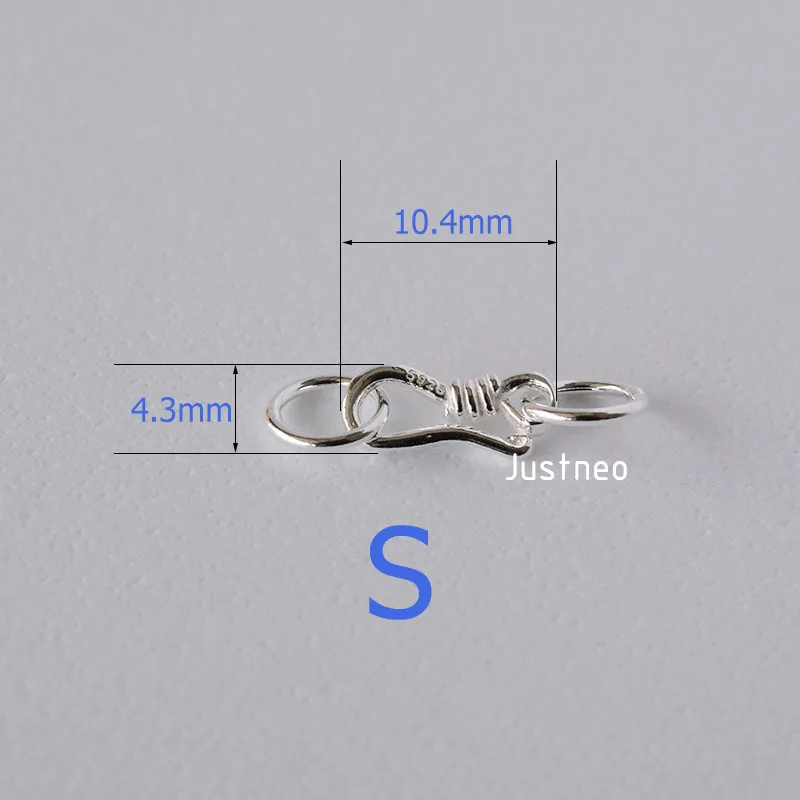 Sterling Silver S Hook & Eye F - Lobster Clasp Silver ulasan dan harga