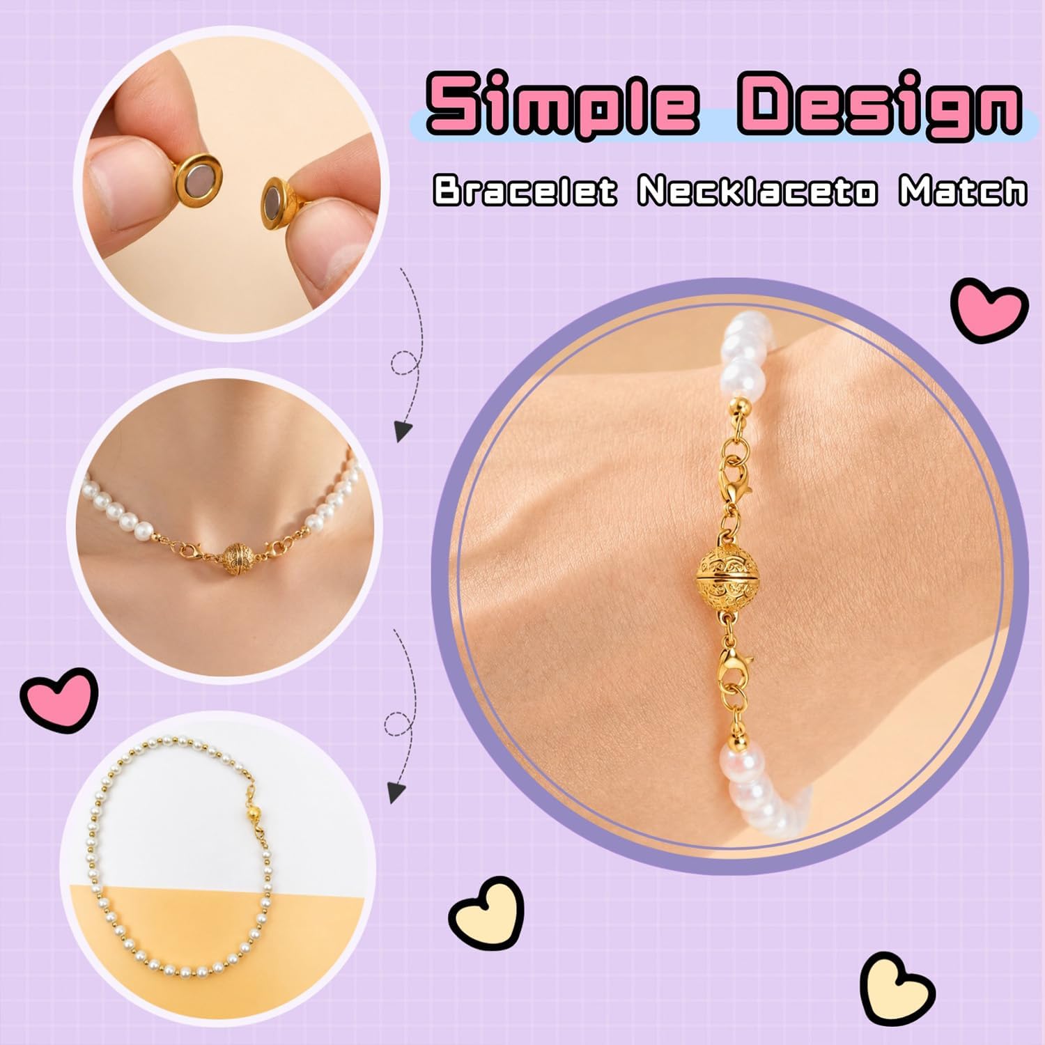 Magnetic Necklace Clasp with L - Lobster Clasp Silver ulasan dan harga